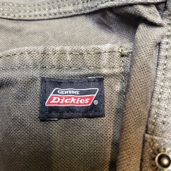 Dickies Pants Mens 44x30 Green Regular Fit Straight Leg Distressed Work Wear - Picture 4 of 12